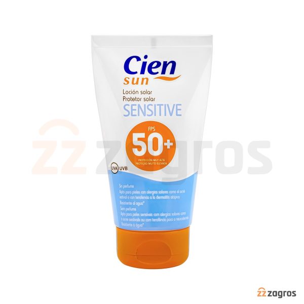 کرم ضد آفتاب Cien حاوی +spf50 بی رنگ مناسب پوست حساس، حساس به نور و مستعد آکنه 75 میل