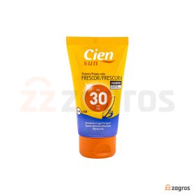 کرم ضد آفتاب Cien حاوی SPF30 بی رنگ مناسب پوست حساس 75 میل