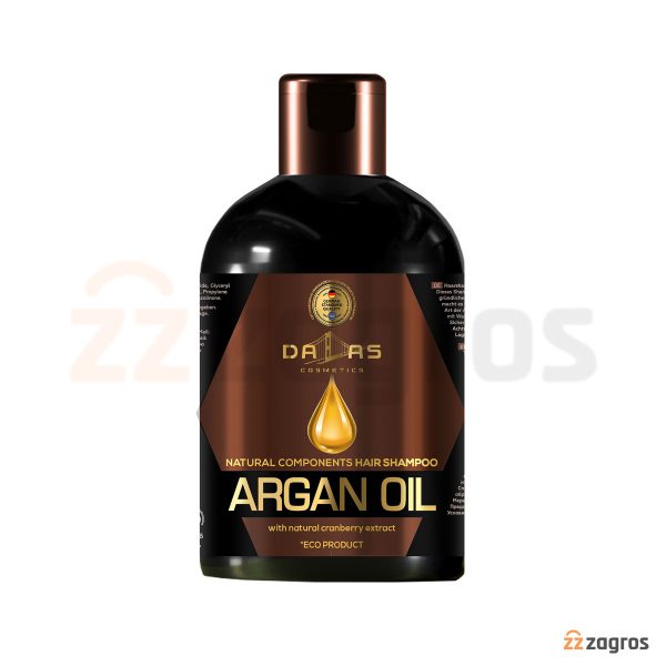 شامپو سر دالاس Dalas سری Natural Components حاوی روغن آرگان و عصاره کرنبری مناسب موهای خشک و زبر 1000 گرم