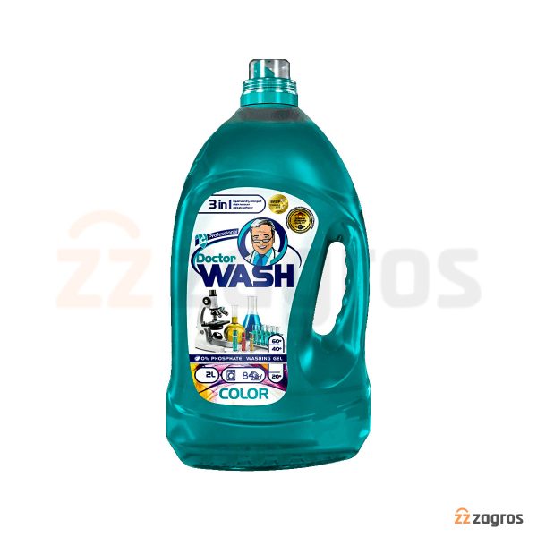 ژل لباسشویی 3 در 1 Doctor Wash مناسب لباس های رنگی 2100 گرم