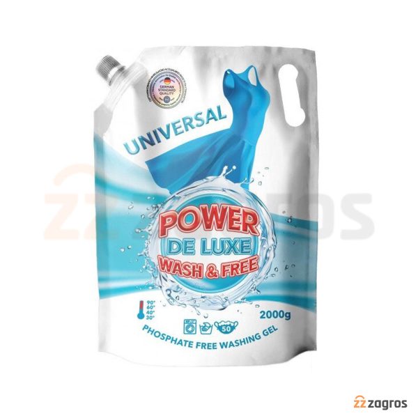 ژل لباسشویی Wash & Free سری Power De Luxe مدل Universal وزن 2000 گرم