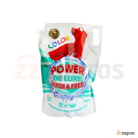 ژل لباسشویی Wash & Free سری Power De Luxe مناسب لباس های رنگی 2000 گرم