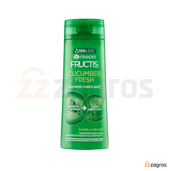 شامپو سر گارنیر Fructis حاوی عصاره خیار مناسب موهای چرب 250 میل