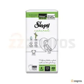 پوشک بچه شورتی اسلیپی سایز 4 بسته 48 عددی