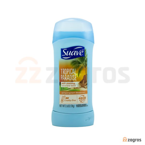 استیک ضد تعریق و دئودورانت زنانه سواو Suave مدل Tropical Paradise وزن 74 گرم