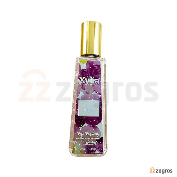 بادی میست پوست و مو زنانه Xylia مدل Silky Pink با رایحه تمشک و گل رز 250 میل