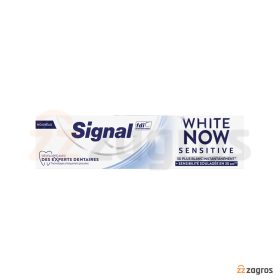 خمیر دندان سفید کننده سیگنال سری White Now مدل Sensitive حجم 75 میل