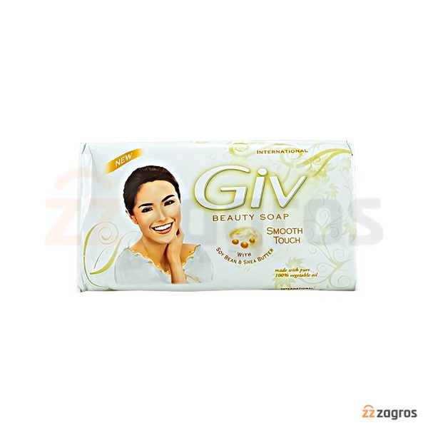 صابون جیو Giv مدل Smooth Touch حاوی روغن سویا و شی باتر 140 گرم