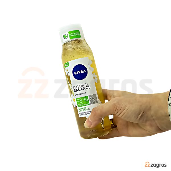 شامپو بدن نیوآ سری Natural Balance حاوی روغن آرگان و رایحه یاسمین 300 میل