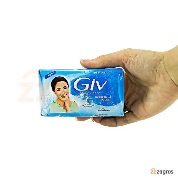 صابون جیو Giv مدل Refreshing Touch حاوی عصاره گل سوسن و بابونه 140 گرم