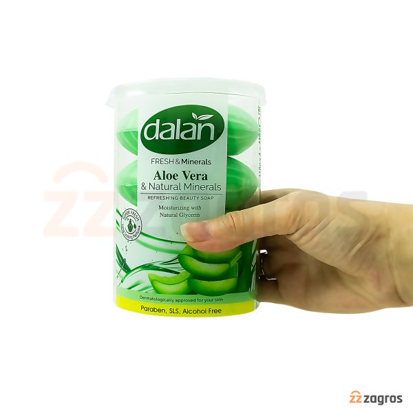 صابون دالان سری Fresh & Minerals حاوی عصاره آلوئه ورا و مواد معدنی طبیعی بسته 4 عددی