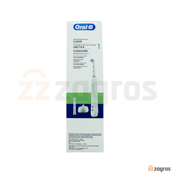 مسواک برقی اورال بی مدل Professional Clean 1 رنگ سفید همراه با 1 عددی سری یدک