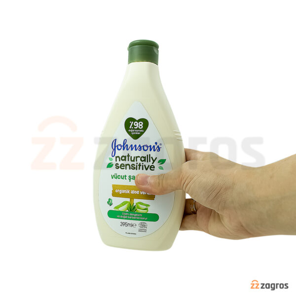 شامپو بدن کودک جانسون سری Naturally Sensitive حاوی عصاره آلوئه ورا 395 میل