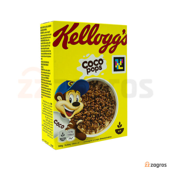 غلات صبحانه شکلاتی کلاگز مدل Coco Pops وزن 35 گرم