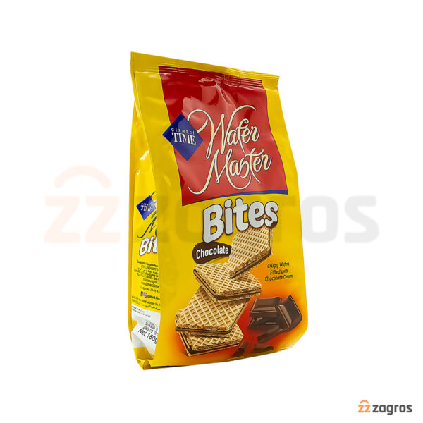 ویفر با کرم شکلاتی Cizmeci Time ویفر مستر مدل Bites وزن 180 گرم