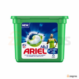 قرص ماشین لباسشویی آریل مدل All In 1 + Active Odor بسته 21 عددی قرص ماشین لباسشویی آریل مدل All In 1 + Active Odor بسته 21 عددی