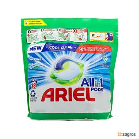 قرص ماشین لباسشویی آریل مدل All In 1 Alpine بسته 38 عددی قرص ماشین لباسشویی آریل مدل All In 1 Alpine بسته 38 عددی