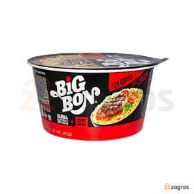 نودل بیگ بون Big Bon با طعم گوشت گاو و سس گوجه فرنگی با ریحان 85 گرم