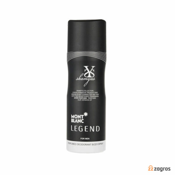 اسپری خوشبو کننده بدن دئودورانت مردانه شمیاس مدل Mont Blanc Legend حجم 200 میل