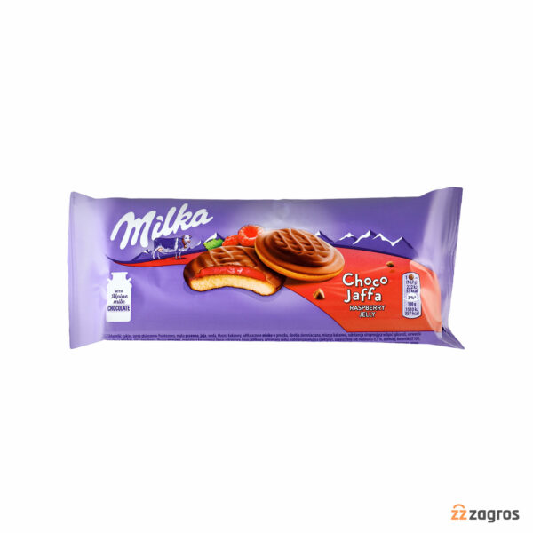 بیسکویت میلکا سری Choco Jaffa با مغز ژله تمشک 147 گرم