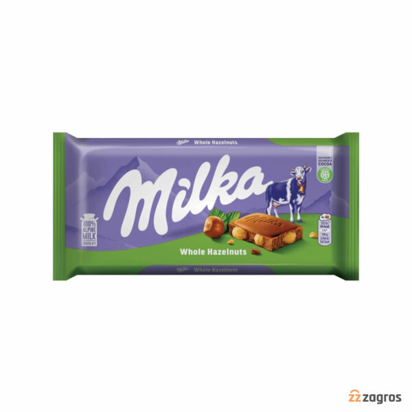 شکلات میلکا با مغز فندق کامل 100 گرم