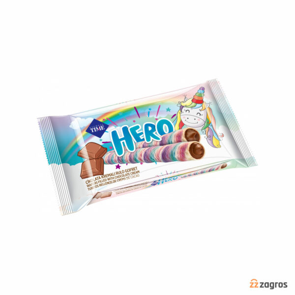 ویفر رولی Cizmeci Time مدل Hero با مغز کرم شکلاتی 32 گرم