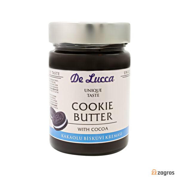 کرم بیسکویت کاکائویی De Lucca سری Cookie Butter Unique Taste وزن 350 گرم