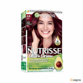 کیت رنگ مو گارنیر سری Nutrisse Ultra Creme شماره 4.6 پایه رنگ قرمز شرابی