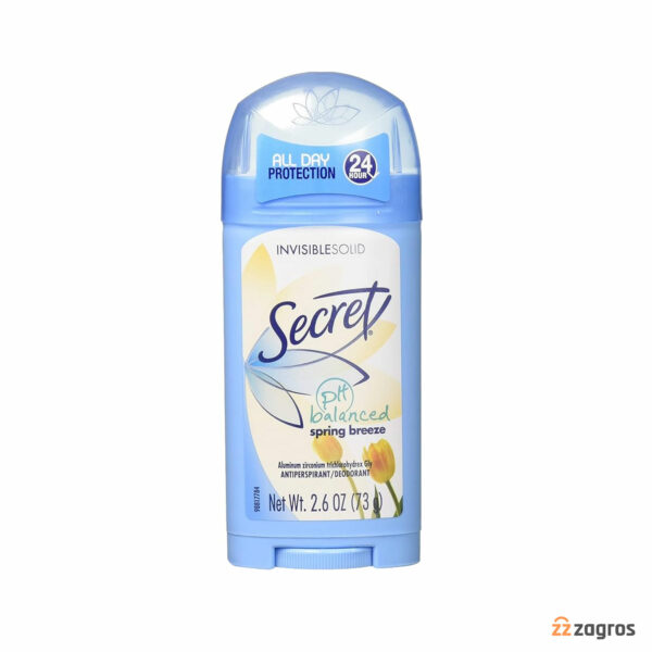 استیک ضد تعریق دئودورانت سکرت Invisible Solid مدل Spring Breeze وزن 73 گرم