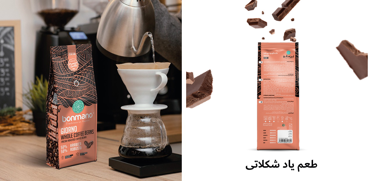 دانه قهوه اسپرسو جیورنو بن مانو 250 گرم