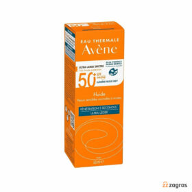 فلوئید ضد آفتاب اون Avene با +SPF50 مناسب پوست حساس معمولی تا مختلط 50 میل