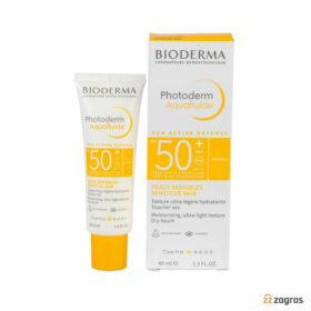 فلوئید ضد آفتاب بایودرما مدل Photoderm Aquafluide با +SPF50 بی رنگ مناسب پوست حساس 40 میل