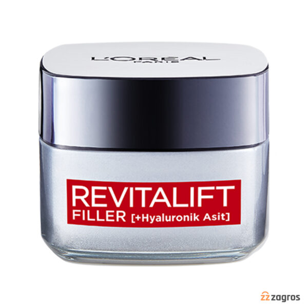 کرم روز ضد پیری و پر کننده لورآل سری Revitalift Filler حاوی هیالورونیک اسید 50 میل