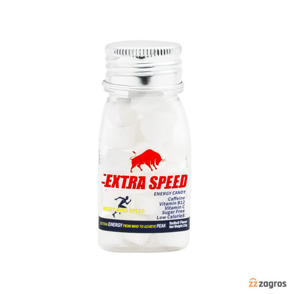 قرص انرژی زا بدون شکر Extra Speed با طعم ردبول 23 گرم