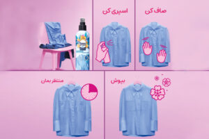 اسپری خوشبو کننده و ضد چروک لباس یوموش با رایحه گل سوسن 200 میل