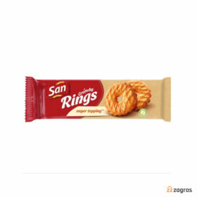 بیسکویت با تاپینگ شکر سان مدل Rings وزن 168 گرم بیسکویت با تاپینگ شکر سان مدل Rings وزن 168 گرم