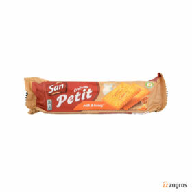 بیسکویت شیر و عسل سان مدل Petit وزن 144 گرم بیسکویت شیر و عسل سان مدل Petit وزن 144 گرم