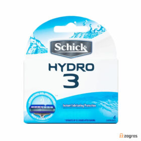 تیغ یدک اصلاح شیک مدل Hydro 3 بسته 4 عددی