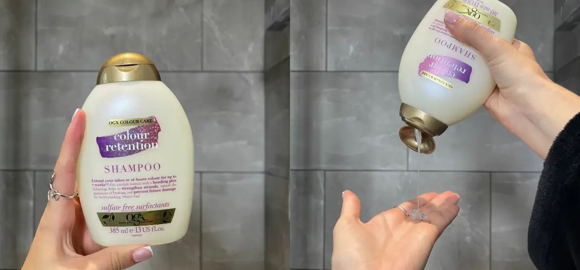 شامپو بدون سولفات محافظ رنگ مو Ogx حجم 385 میل