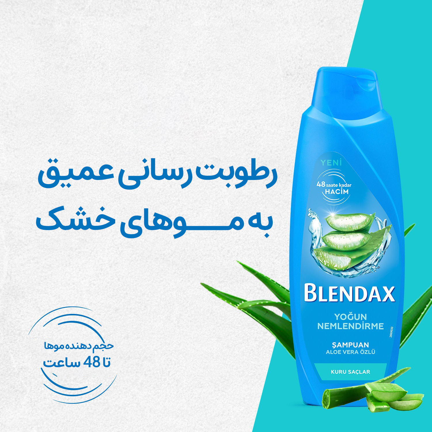 شامپو بلنداکس حاوی عصاره آلوئه ورا مناسب موهای خشک 500 میل