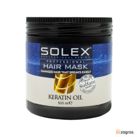 ماسک مو بدون سولفات سولکس حاوی روغن کراتین مناسب موهای آسیب دیده 500 میل