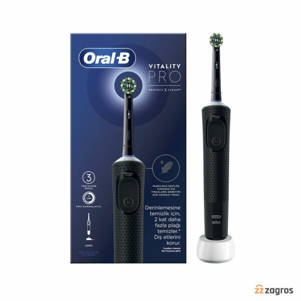 مسواک برقی اورال بی مدل Vitality Pro Protect X Clean رنگ مشکی