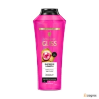 شامپو محافظت کننده مو گلیس Supreme Length مناسب پوست سر چرب 400 میل
