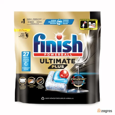 قرص ماشین ظرفشویی فینیش مدل Ultimate Plus بسته 27 عددی