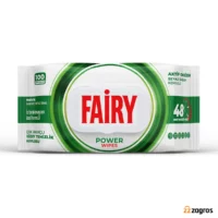 دستمال مرطوب سطوح چند منظوره فیری مدل Power رایحه صابونی بسته ۱۰۰ برگی