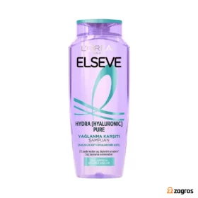 شامپو لورال مدل HYDRA HYALURONIC PURE مناسب موهای چرب 300 میل