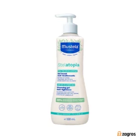 ژل پاک کننده پوست سر و بدن نوزاد موستلا مدل استلاتوپیا Stelatopia حجم 500 میل