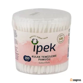 گوش پاک کن پنبه ای ایپک بسته 300 عددی گوش پاک کن پنبه ای ایپک بسته 300 عددی