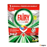 قرص ماشین ظرفشویی فیری مدل Platinum Plus بسته ۵۰ عددی