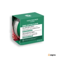 ژل کرم ضد لک و روشن کننده پوست ایوروشه مدل Sebo Active Clear مناسب برای انواع پوست – ۵۰ میلی لیتر